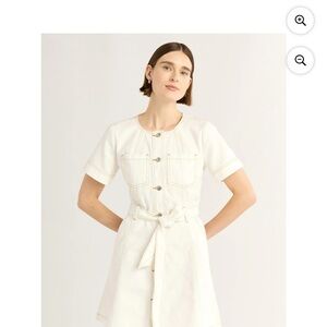 Light Denim Cream Button-Front Mini Dress Free Assembly 4-6 Small Sold Out